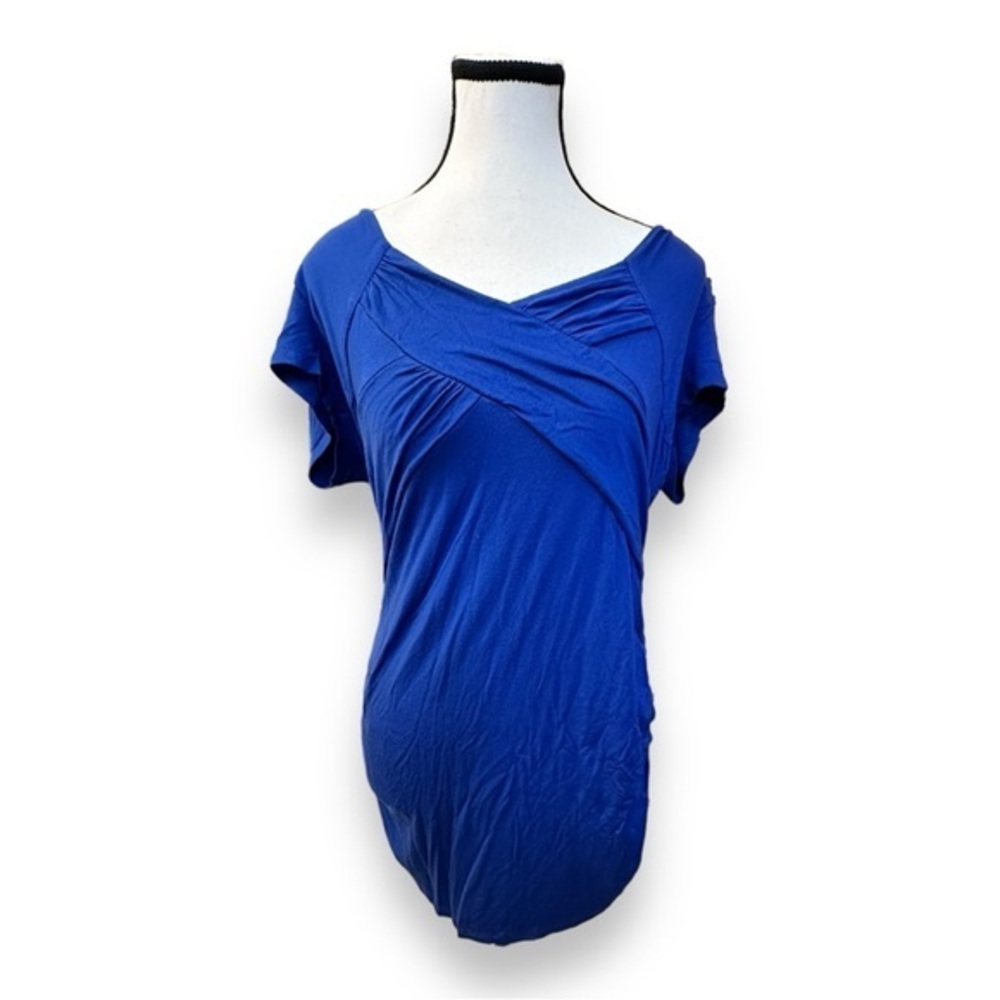 Women’s torrid 2 Foxy Electric Blue Wrap Front Back Cut Out Top 18 20 XXL